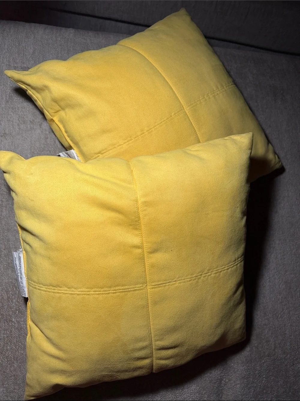 Bright Yellow Decorative Throw Pillows - Set of 2